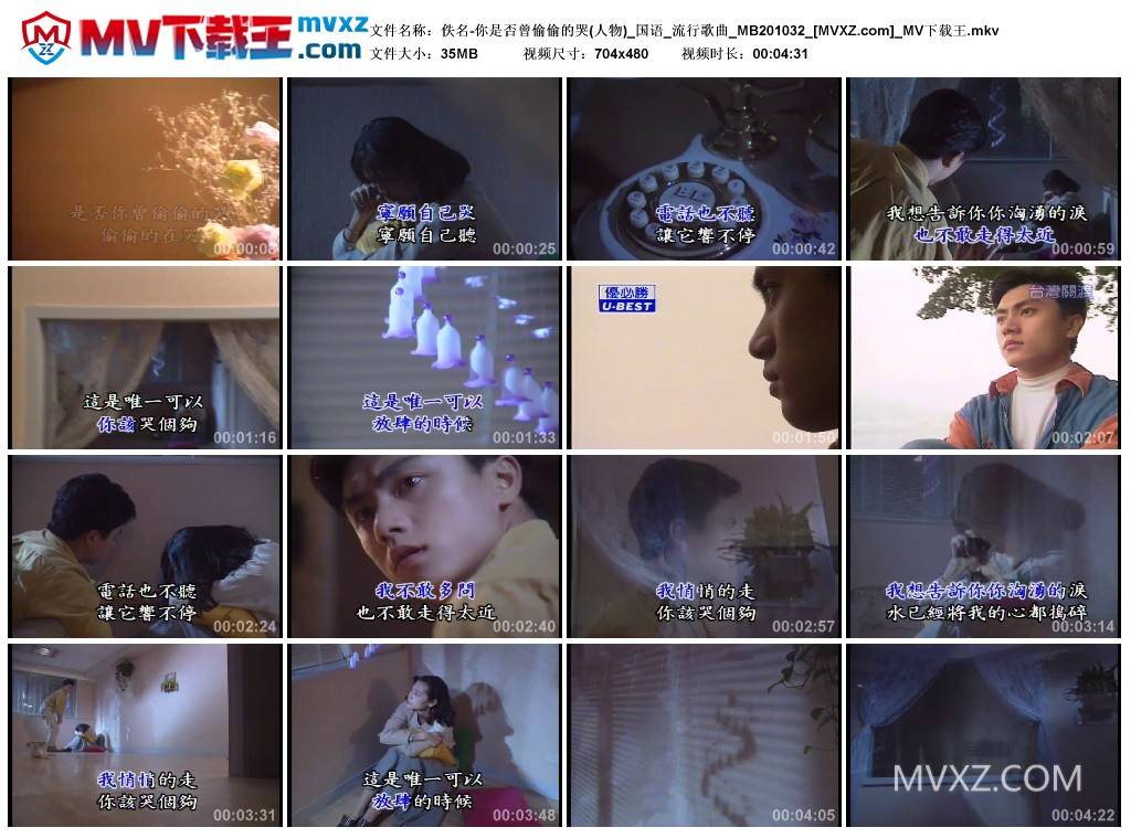 佚名-你是否曾偷偷的哭(人物)_国语_流行歌曲_MB201032
